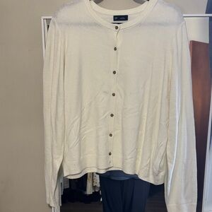 GAP Ivory Button-Up Sweater